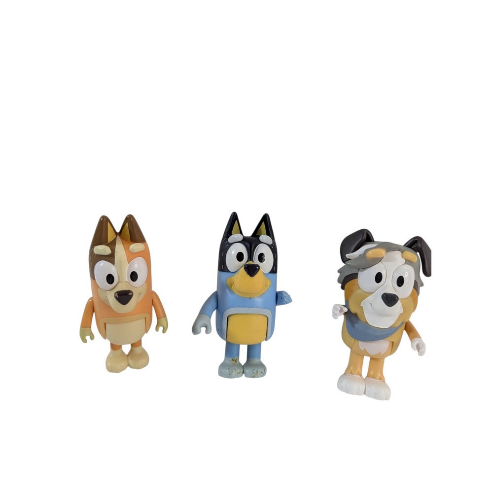 Bluey Friends 3-Pack Action Figure Set Bingo Bluey Muffin Moose Toys 3 inch